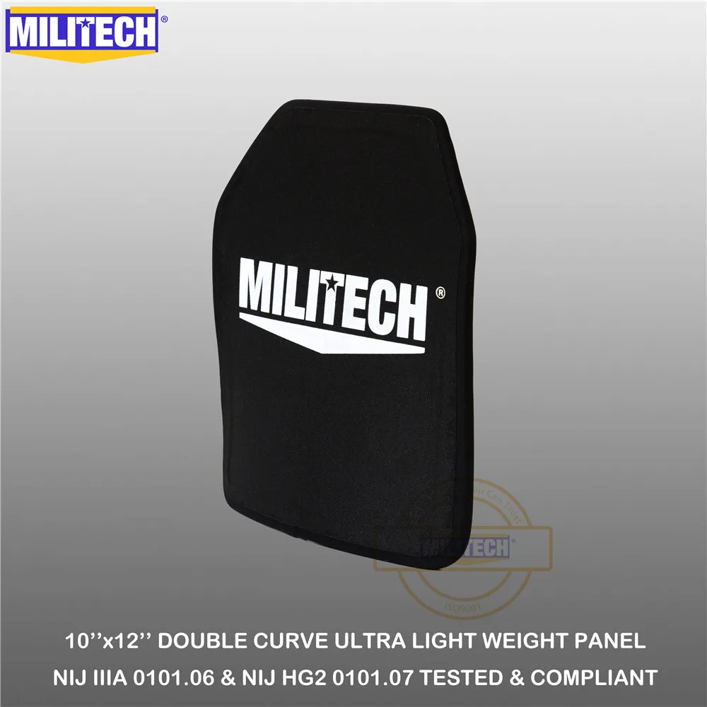 Пуленепробиваемая пластина MILITECH 10 &quotx 12&quot NIJ IIIA 3A 0101 06 &amp 07 HG2 сверхпрочный СВМПЭ