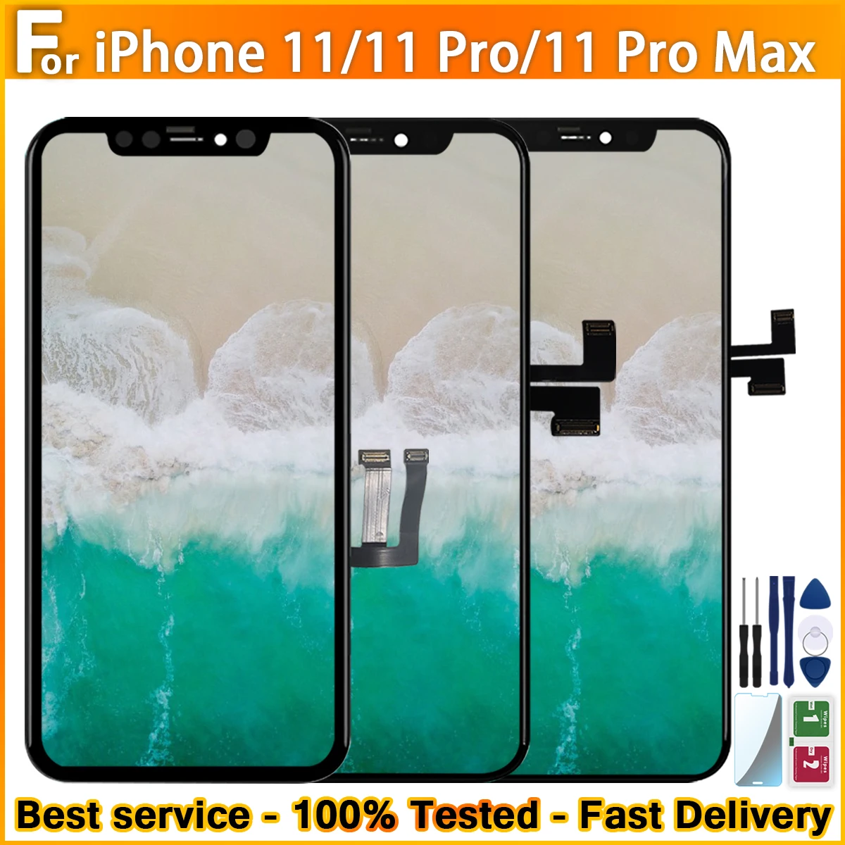 AAA + для iPhone 11 11Pro Max ЖК-дисплей Сенсорная панель дигитайзер в сборе запасной