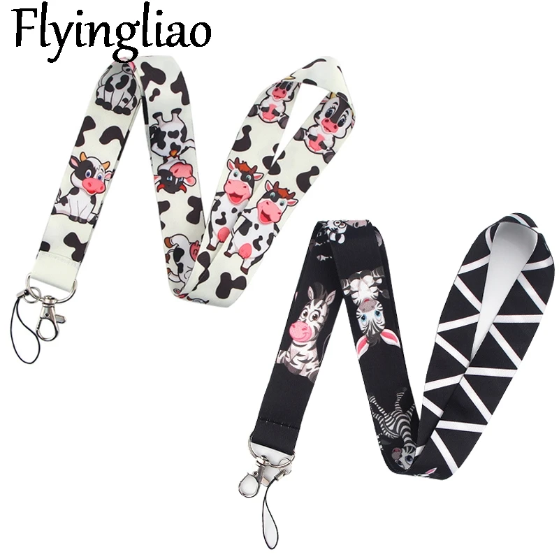 Llavero Con Estampado De Dibujos Animados, Soporte Para Identificación Y Correa Para El Cuello, Clip De Acrílico Para Llavero, Teléfono Celular Y Correa Para El Cuello