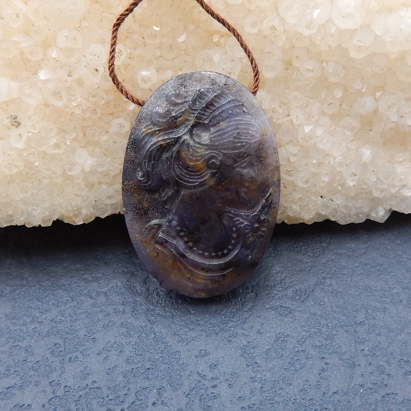 Ручная резная птица натуральный камень для садоводства Опал Подвеска бисер