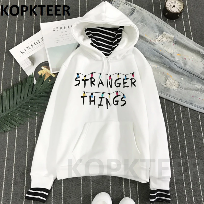 Женская толстовка с капюшоном Stranger Things Eleven Повседневная Готическая Толстовка в