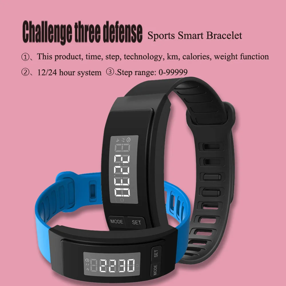Шаг подсчета часы браслет цифровые ЖК часы Силиконовые часы унисекс reloj dijial часы для спорта relojes deportivos mujer# L0