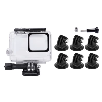 

1 Set Tripod Mount Adapter for Gopro Hero Cameras & 1 Pcs Waterproof Housing for Gopro Hero7 with Bracket Accessories