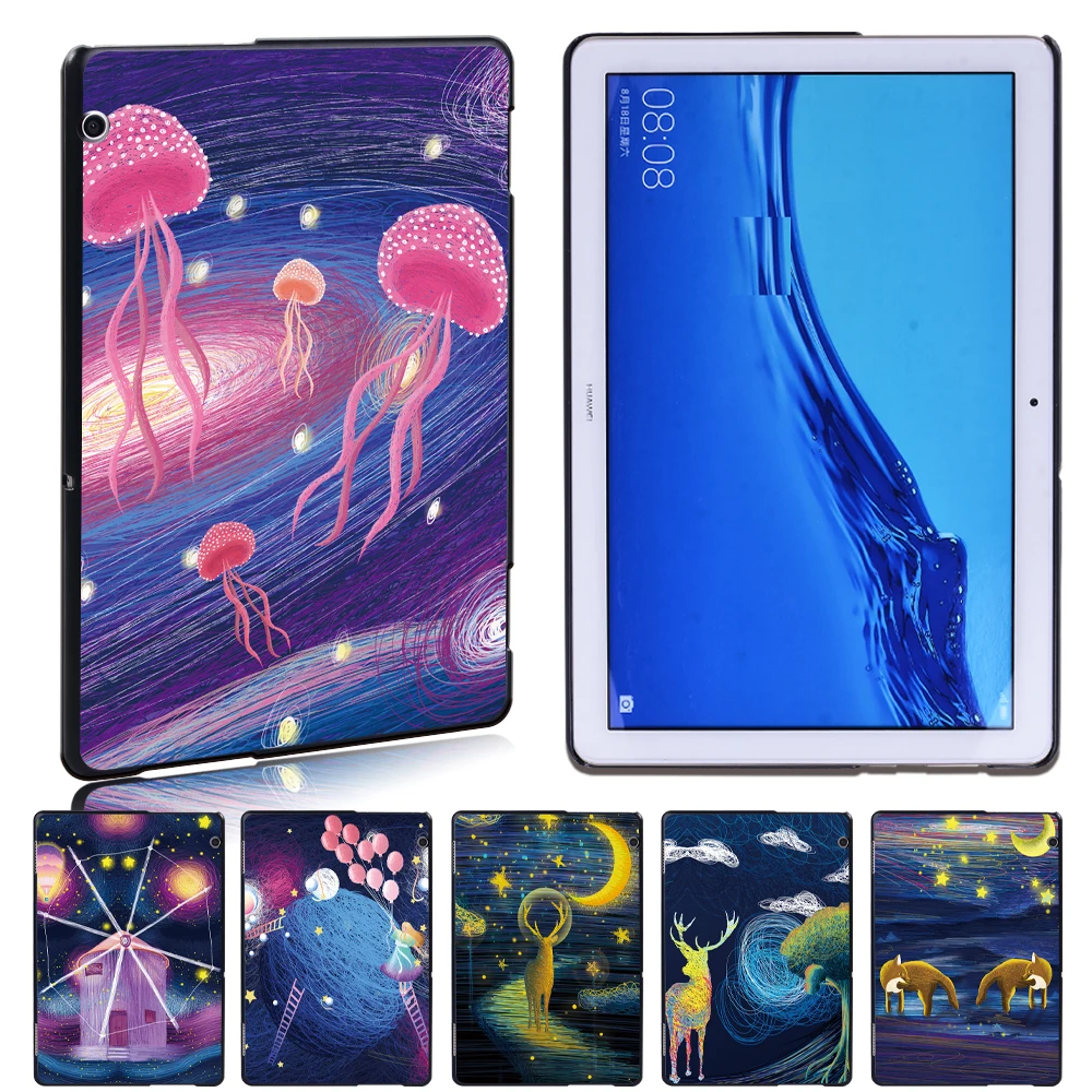 

Tablet Case for Huawei MediaPad T3 8/T3 10 9.6 Inch/T5 10 10.1 Inch Shockproof Hard Shell Tablet Case+ Stylus