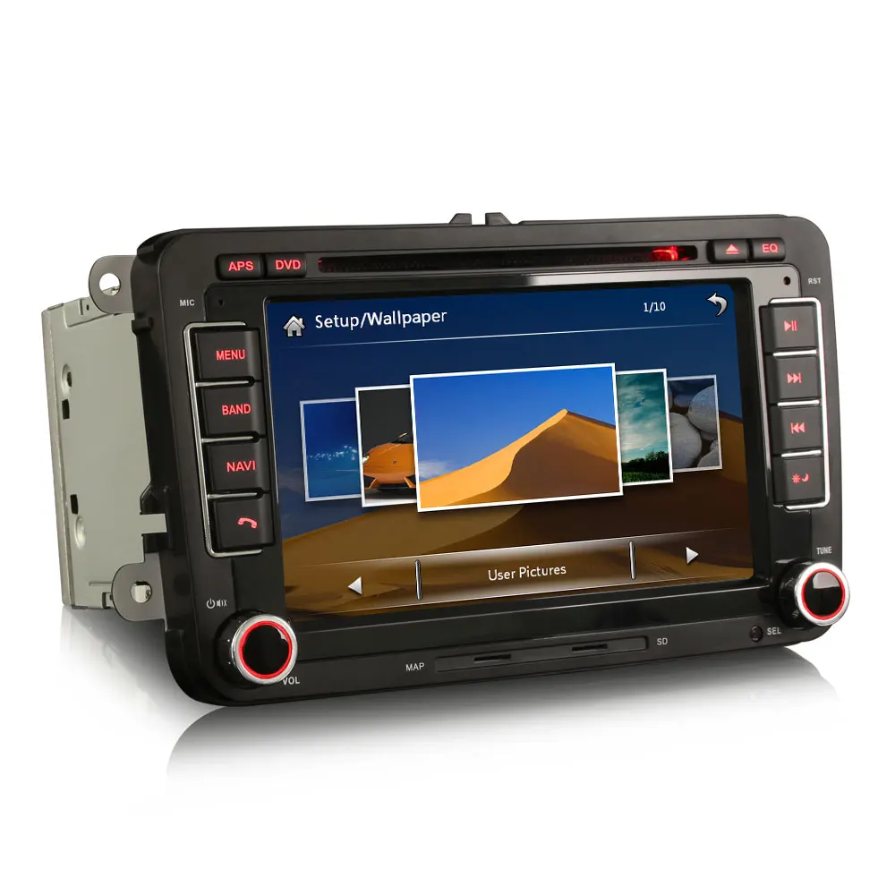 Erisin ES791V 7 &quot2 din автомобильный DVD 3G GPS RDS Bluetooth iPhone SWC USB DVR IN для VW Golf 5 Passat Tiguan Polo