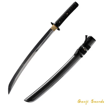 

Handmade Japanese Wakizashi T10 Steel Clay-Tempered Samurai Short Sword Katana