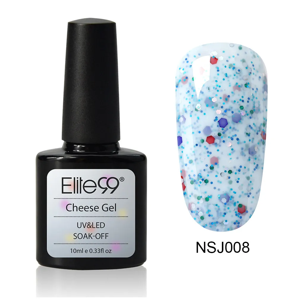 Elite99 сырный песочный гель для ногтей с молочной цветной гелевой краской Полупостоянный Гель-лак для ногтей маникюр геллак верхнее покрытие гибрид - Цвет: NSJ008
