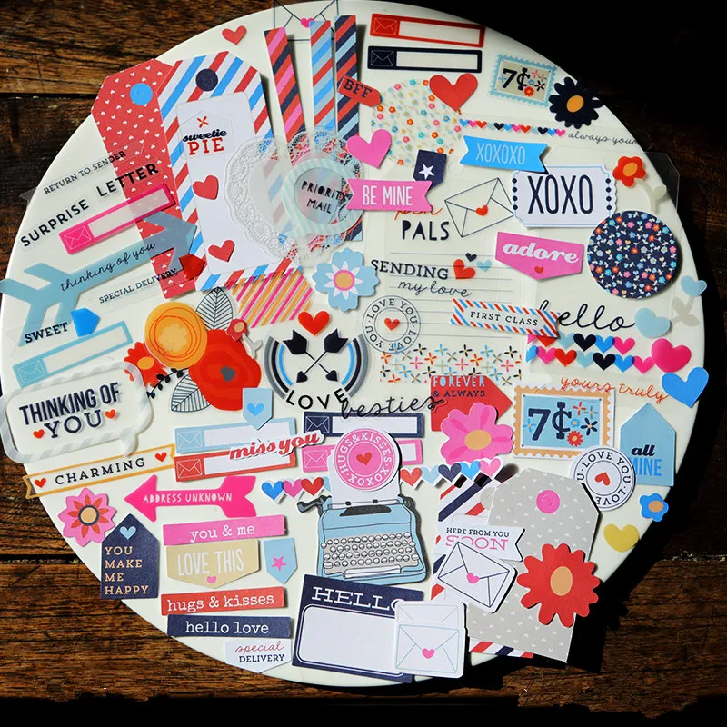 

111 шт. отправляем буквы на тему высечки ПВХ + бумага для «сделай сам» скрапбукинга открыток рукоделия/Декор для фотоальбома украшение дома