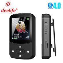 Deelife MP3 çalar Bluetooth spor koşu için taşınabilir Mini Mp 3 müzik klip ile FM radyo pedometre kayıt kol bandı