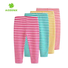 Хлопковые детские леггинсы на весну и осень в Корейском стиле; детские леггинсы в полоску ярких цветов