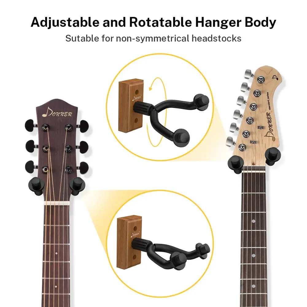 Donner 3/6 шт деревянная гитара настенная вешалка держатель орех Гитара стенд дисплей стойка для инструментов бас скрипка кронштейн