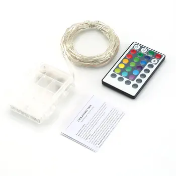 

Led Light String Four Lines Remote Control 5M 50Led Copper Wire Lamp Rgb Decoration For Christmas Wedding Holiday Four Lines