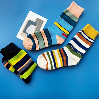 

Mo Cry Trend Tube Socks Mixed Colors Origional Simple Korean-style College Style Fashion Network Red Autumn and Winter New Style