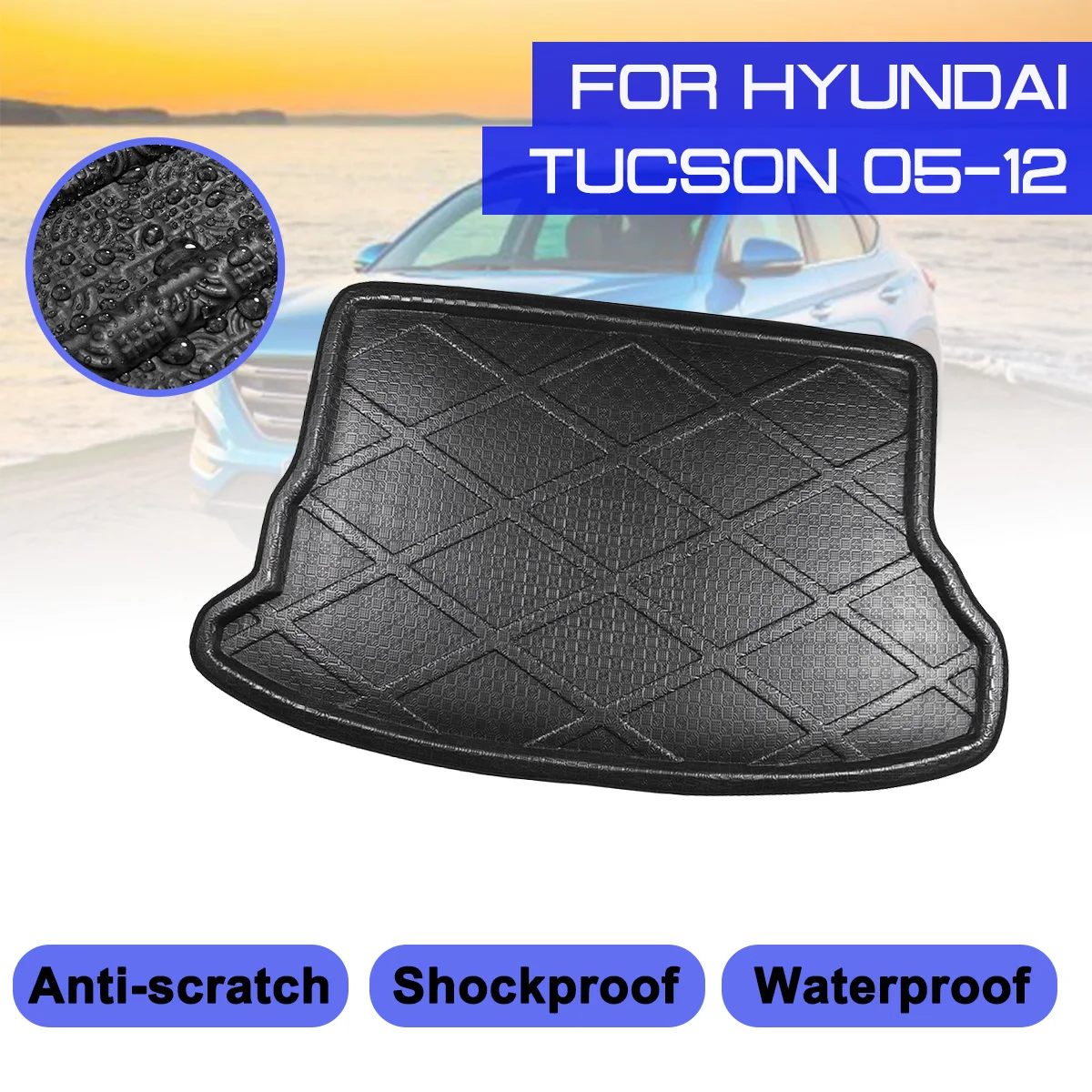 Автомобильный напольный коврик для Hyundai Tucson 2005 2006 2007 2008 2009 2012 чехол с защитой от