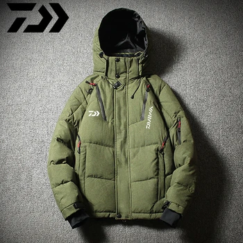 

Daiwa Fishing Jacket Men's Velvet Fishing Clothes Thicken Thermal Coat Fishing Winter for Fishing Clothing Cotton Outdoor Wear