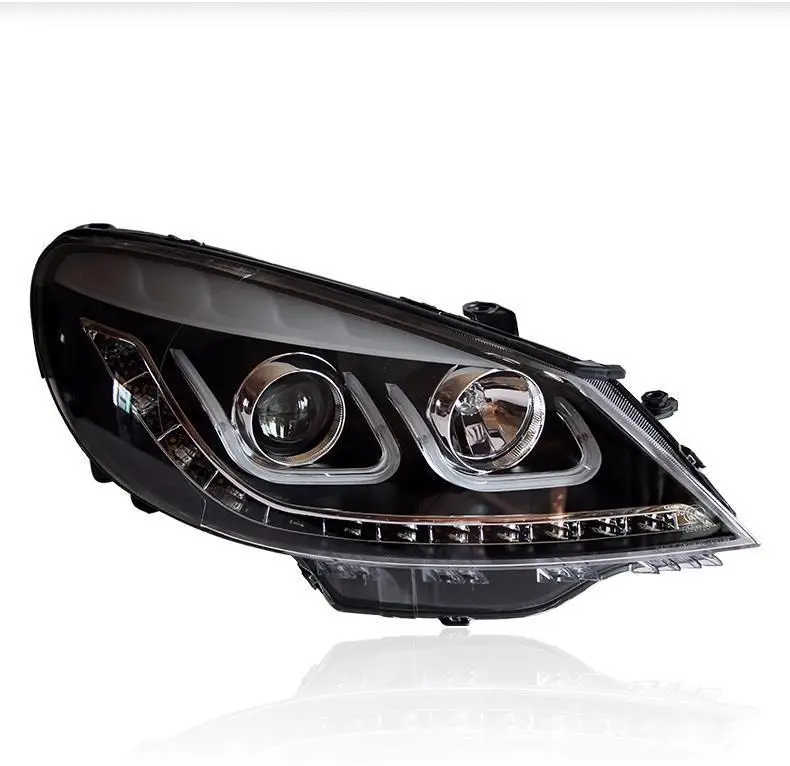 Para авто Drl внешний Cob боковой указатель поворота Automovil светодиодные фары автомобиля фары в сборе 08 09 10 11 для Volkswagen Lavida