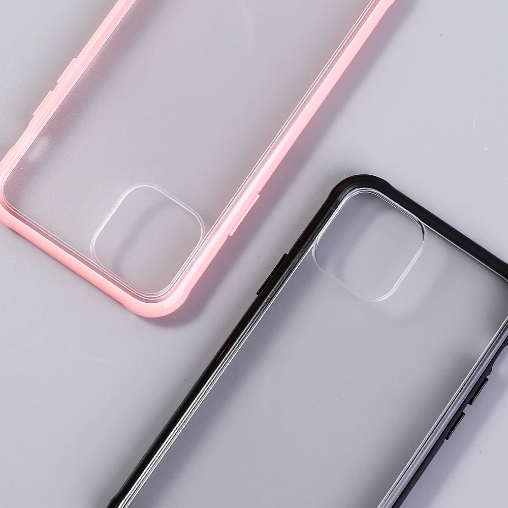 Матовый Прозрачный чехол конфетного цвета для iPhone 11Pro Max XR X XS 8 7 6 6S Plus ударопрочный