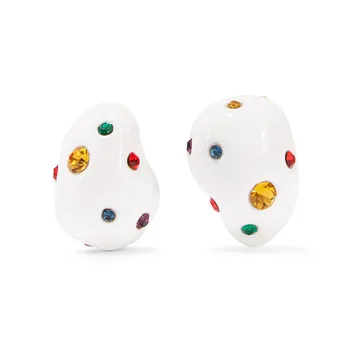 

2020 Time-limited Promotion Tin Alloy Fairy Women Brincos Pendientes Handmade Enamel Glaze Irregular Mushroom Stud Earrings
