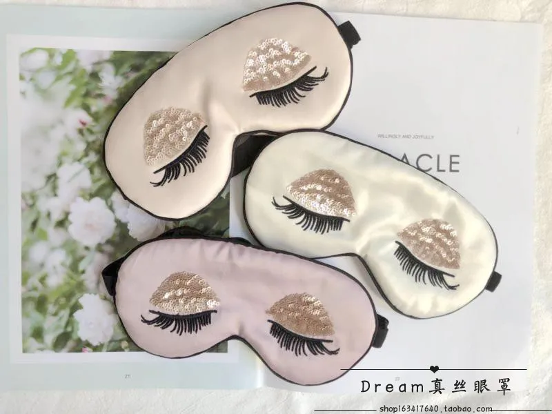 

Small Eye Shade! Korean Style Sequin Long Eyelash Soft Blemish Sleep Shading Breathable And Comfortable Nursing Travel Nap