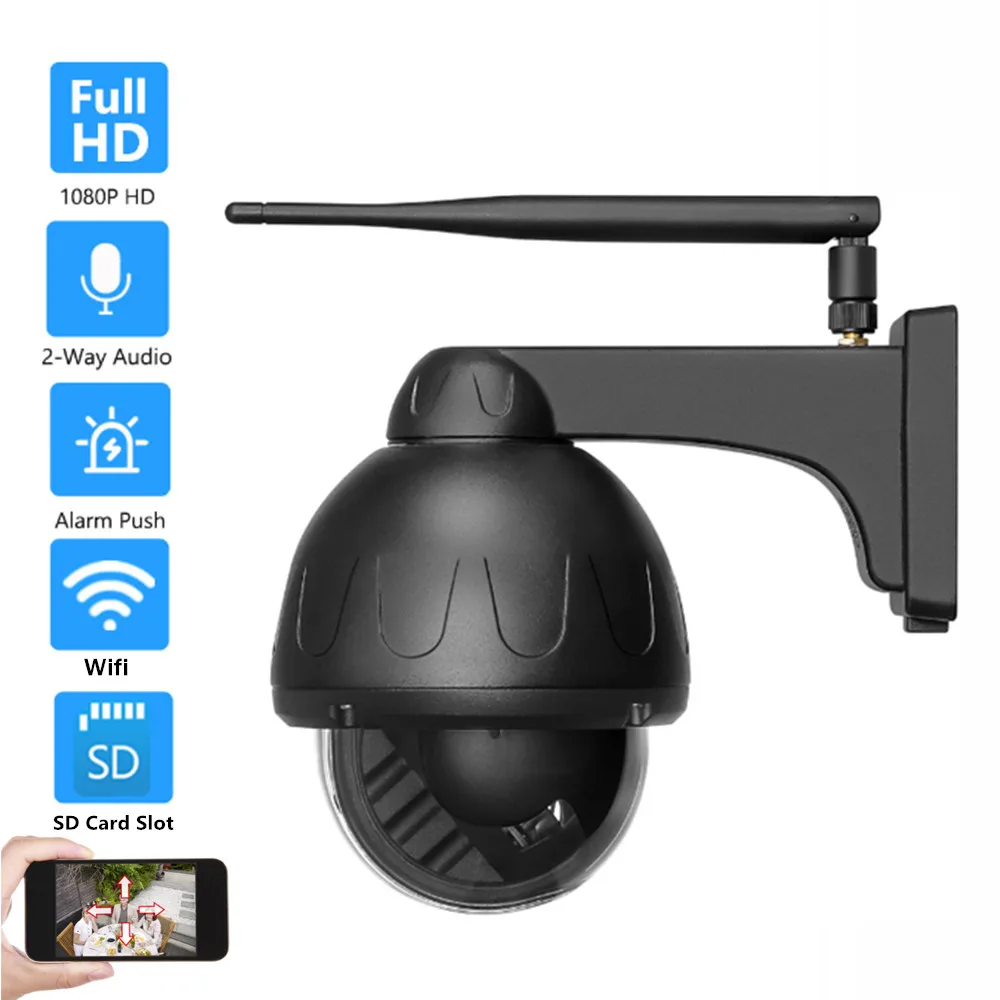 HD 1080P Wireless IP Camera Spinning 2MP 5MP Microphone Speaker Two Way Audio P2P Security Surveillance CCTV Network Wifi Camera