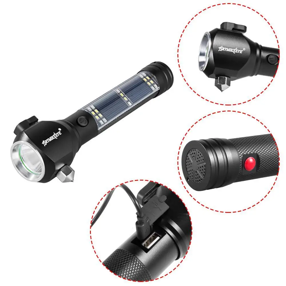 Многофункциональный спасение побег фонарик Молот Сафти перезаряжаемый