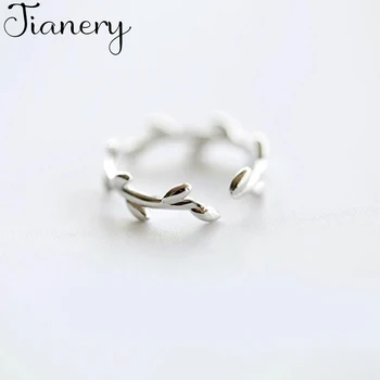 

JIANERY Bohemian Vintage 925 Sterling Silver Branch Rings For Women Opening Antique Rings Jewelry Girls Gifts