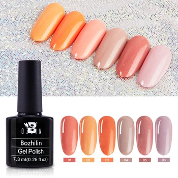 

BOZLIN 7.3ML Skin Highlight Gel Nail Polish Soak Off LED UV Gel 6 Colors Long Lasting Nail Gel Polish Color Gel Nail Art Varnish