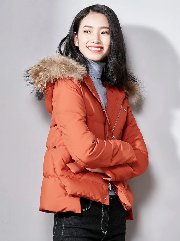 

90% White Duck Down Jacket Women Clothes 2020 Winter Coat Women Raccoon Fur Collar Korean Puffer Jacket Women VIM17D5075 YY1994