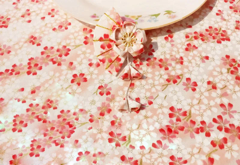Tsuami Zaiku Kanzashi Fan Sakura заколка для волос традиционный японский цветочный стиль кимоно с кистями аксессуар Гейша ручной работы Косплей