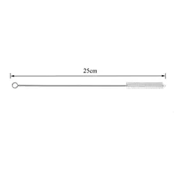 Silicone Foldable Reusable Drinking Straws - Flexible Party and Bar Accessories (Cleaning Brush)