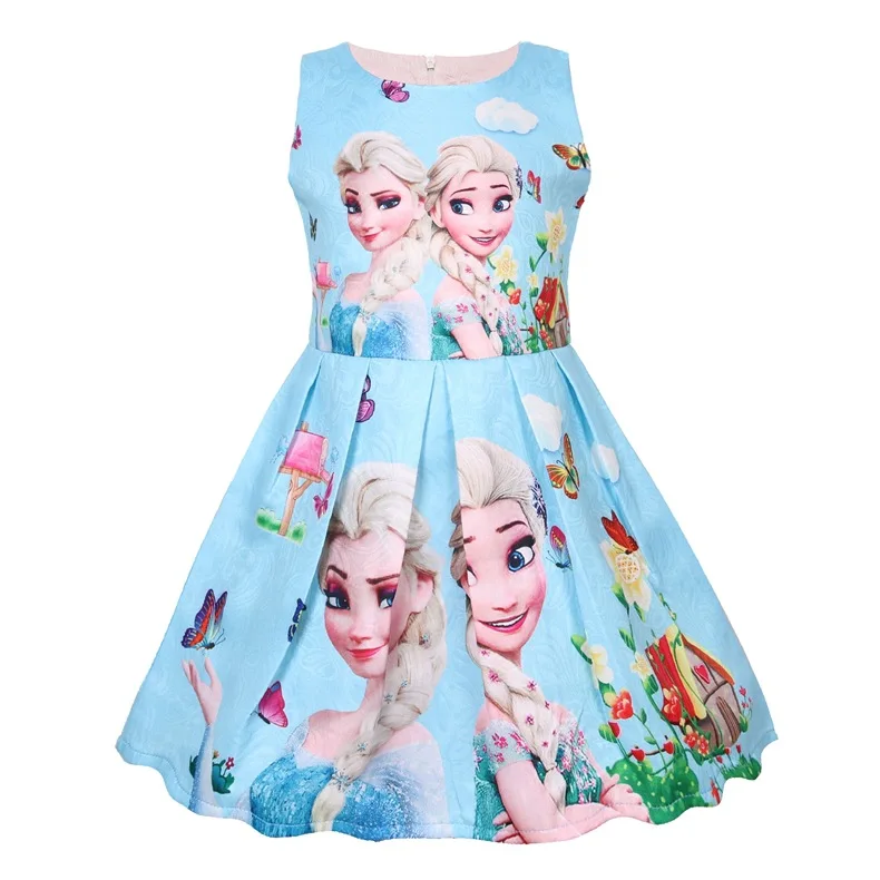 Платье принцессы для девочек; кружевное платье Снежной Королевы Эльзы и Анны для девочек; подарок на день рождения; костюм; рождественское платье; одежда для детей