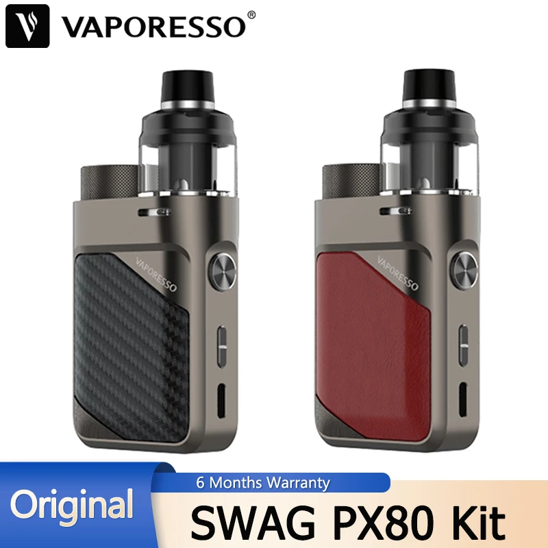 Original Vaporesso Swag PX80 Pod Kit 80W Box MOD Vape 4ML Swag Pod Cartridge Fit GTX Coil