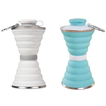 

Hot Collapsible Foldable Water Bottle - Portable Reusable Leakproof Silicone Sports Travel Water Bottle for Outdoor, Gym, Hiking