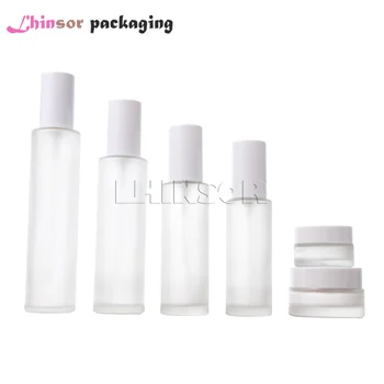 

5pcs/lot 20ml-120ml Nordic Simple Style Empty Spray Press Pump Bottle Lotion Bottles Cream Jars Cosmetic Packing Containers