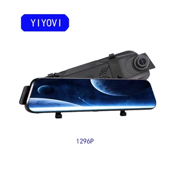 

YIYOVI 10 Inch Touch Car Dvr Mirror Stream Media Dash Camera 1080P Video Recorder Rearview Mirror With 1296P Rear View Cam