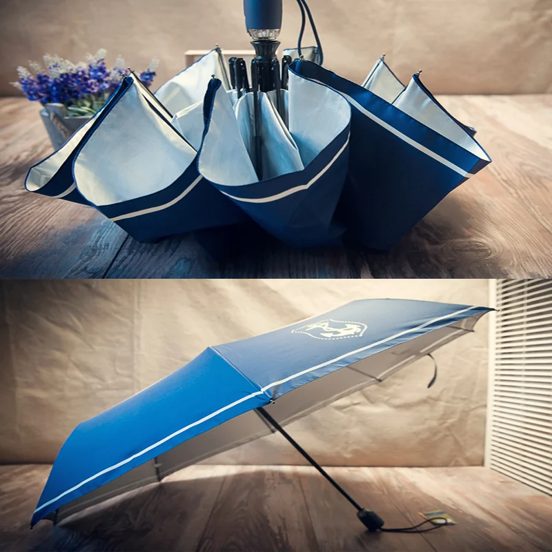 Folding Umbrellas Automatic Umbrella Inside And Outside Sun Rain Women Strong Windproof Women Anti-UV Umbrella