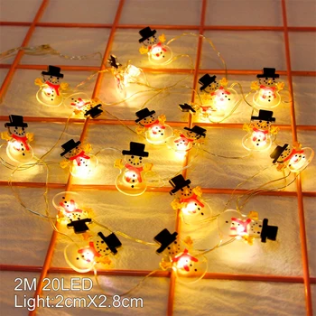 

Christmas String Fairy Light String Romantic Super Bright Snowflake 20LED Wedding Party Outdoor Snowman String Landscape Lamp