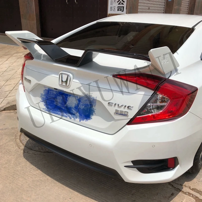 Для Honda Civic Sedan Высокое качество ABS Материал грунтовка цвет автомобиля задний хвост крыло багажник спойлер