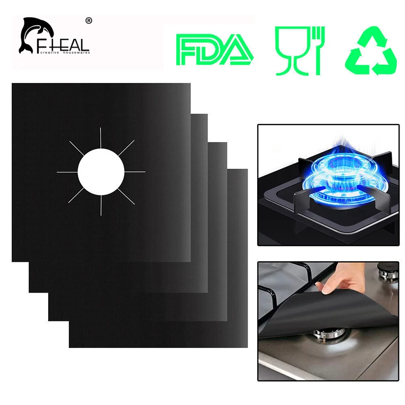 FHEAL 1/2/4 шт. протекторы для плиты многоразовые антипригарное покрытие Плита