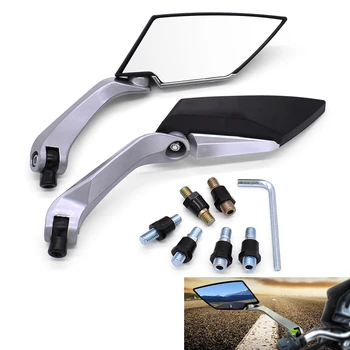 

For Kawasaki ZRX1200 zrx 1200 ZX11 zx 11 ZX1100 ZX7R ZX9 ZX6 Motorcycle Mirror Scooter E-Bike Back Side Rear View Mirrors Black