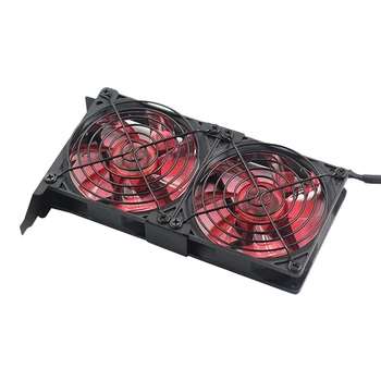 

lonyo Graphics Card Cooling Fan 9cm Graphics Card Radiator Computer Graphics Card Auxiliary Cooling with Red Light Dual Fan