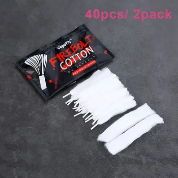 

40pcs 2pack Firebolt Organic Cotton Wick Material for Coil Building 100% Organic Cotton for DIY Lovers Electronic Cigarette