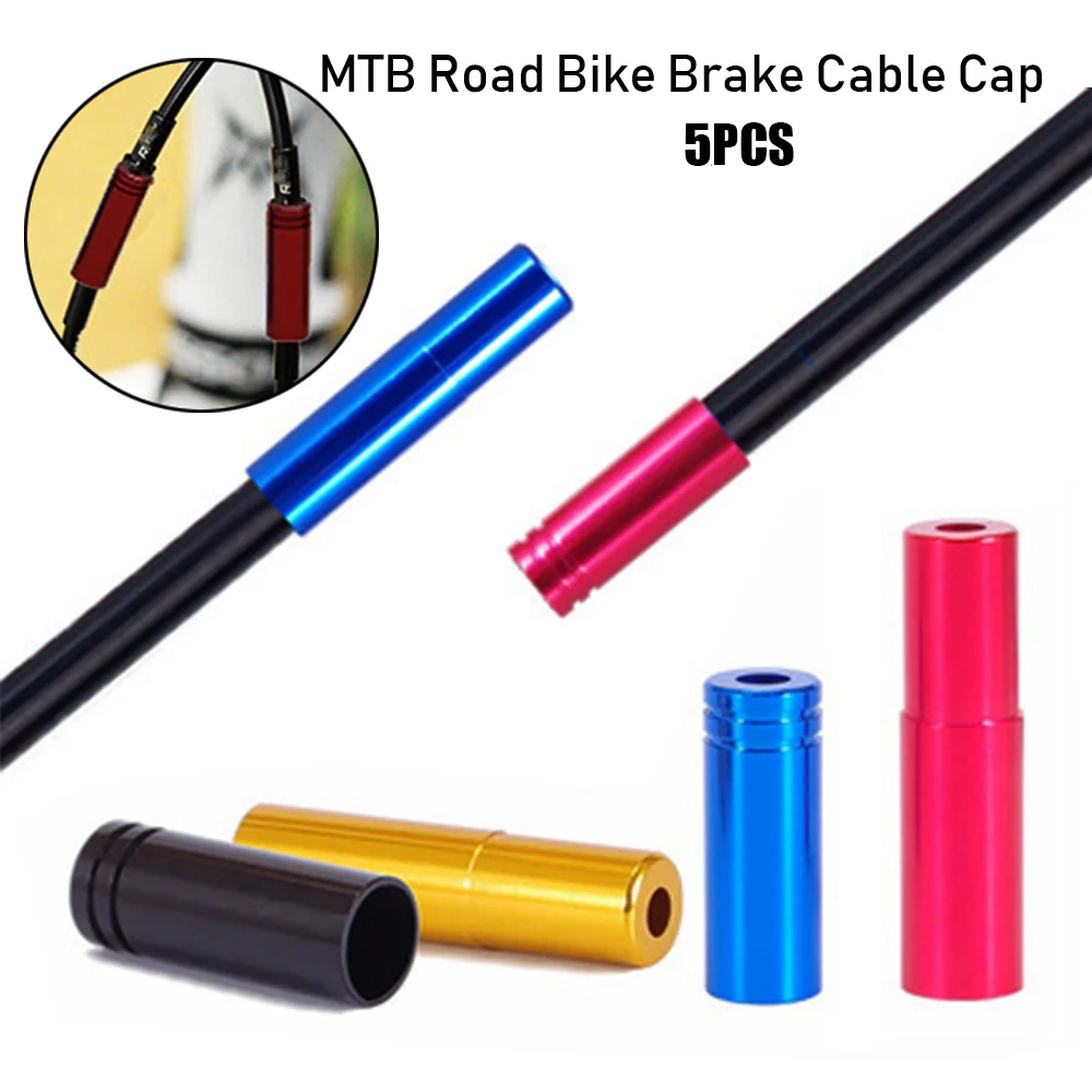5 шт. красочные Алюминиевые MTB тормоза дорожного велосипеда кабельный колпачок 4 мм/5 мм велосипедный переключатель переключения кабеля наконечники