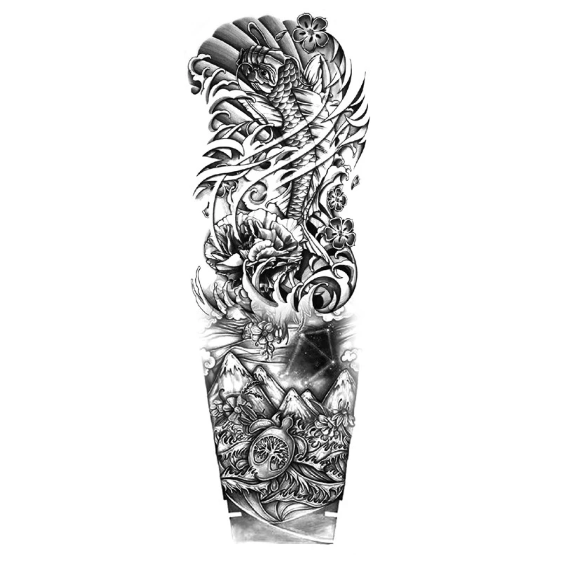 

1 pcs Full Arm Tattoo Sticker Personality Fake Tattoo Waterproof Temporary Tattoo Body Art