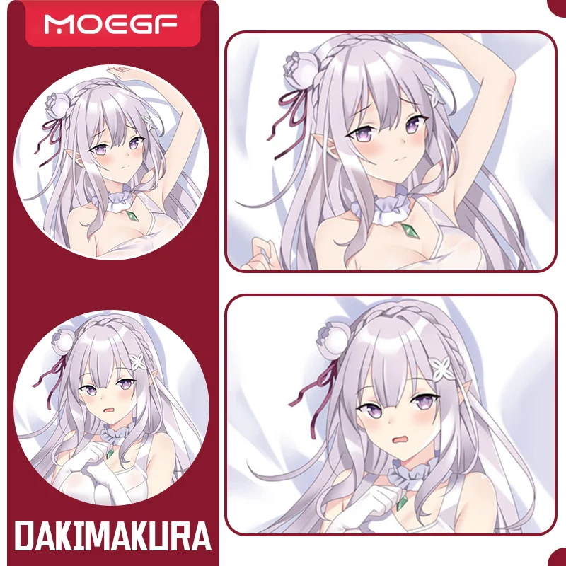 Anime Jk Re Life In A Different World From Zero Emilia Dakimakura Body Pillow Cover Case Hugging Pillow Costume Props Aliexpress