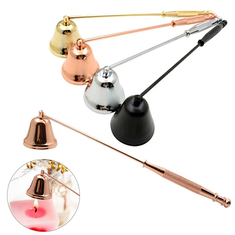 Candle Snuffer Accessories Vintage Decoration Cover Tool Bell Shape Long Handle Banquet Safely Extinguish Home Decor | Дом и сад