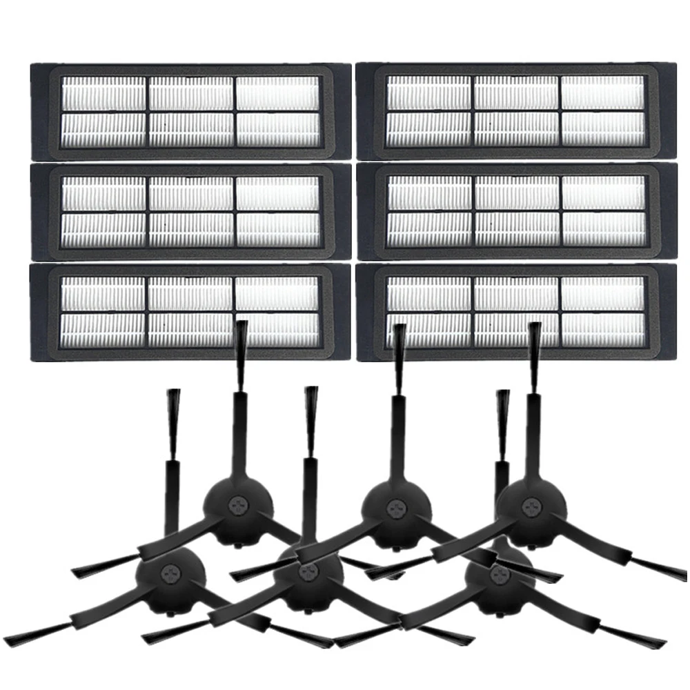

8PCS Side Brushes HEPA Filter Household Cleaning Tool Replacements for Xiaomi Xiaowa Roborock Vacuum Cleaner