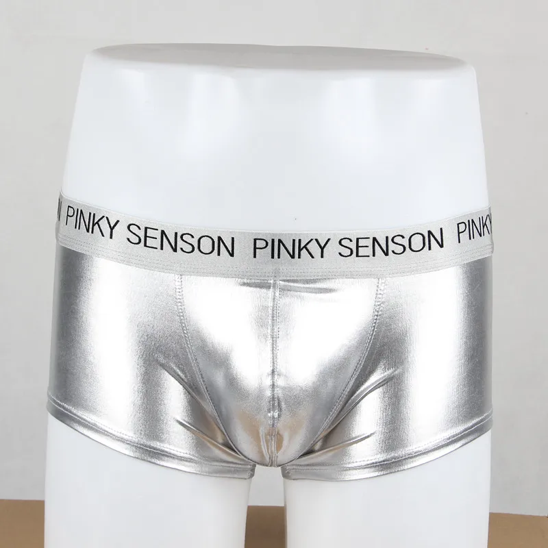 PINKY SENSON мужская одежда новая мода имитация кожи Bielizna Сексуальная Bokserki Мужская s нижнее белье мужские боксеры PS511