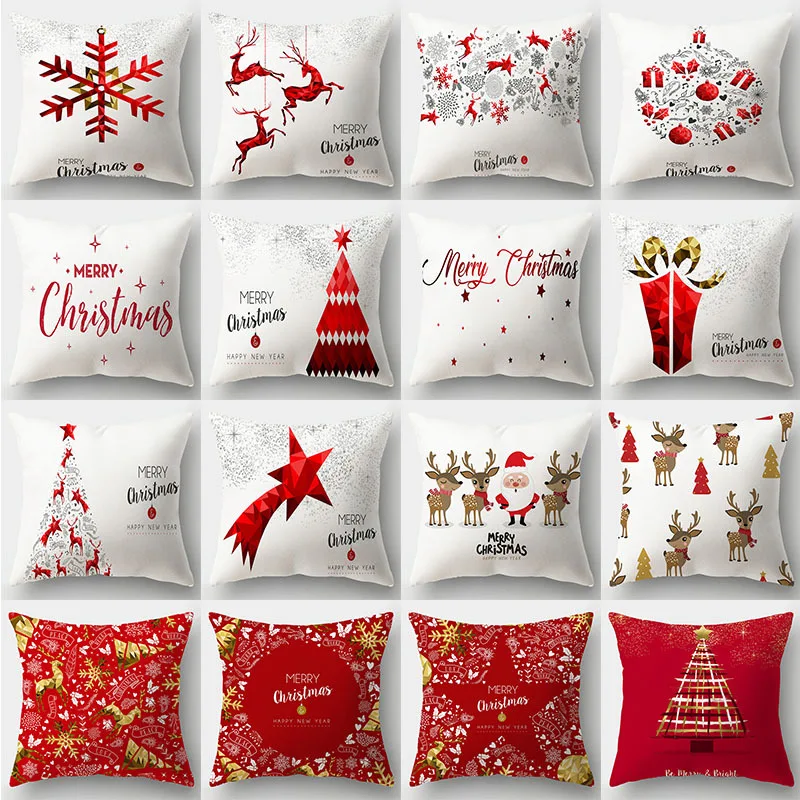 

Merry Christmas Series Simple Modern Style Home Sofa Cushion Cover Pillowcase Without Core for Living Room Bedroom Cushion 45cm