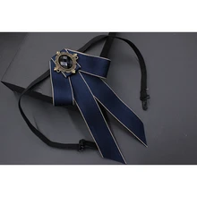 Женский галстук-бабочка, винтажная женская голова, Бриллиантовая лента, брошь с кисточкой, шикарный элегантный костюм для девочек, ювелирный воротник, булавка для девочек